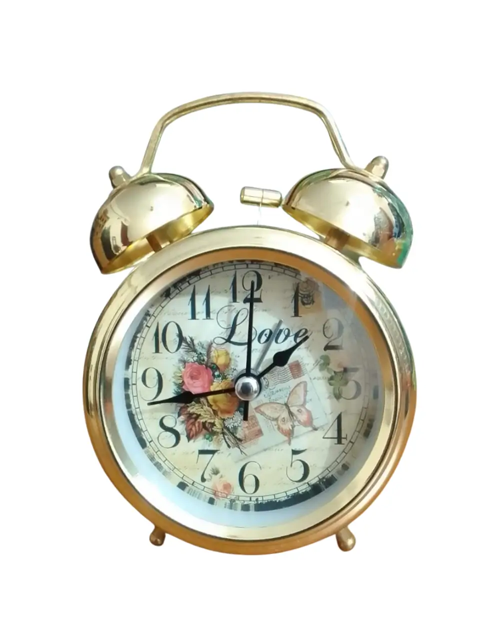 Twin Bell Table Alarm Clock - Golden