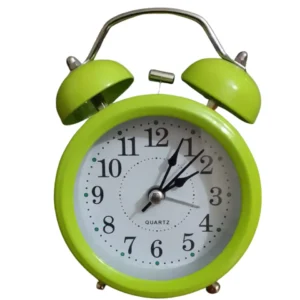 Twin Bell Table Alarm Clock-Lime Green