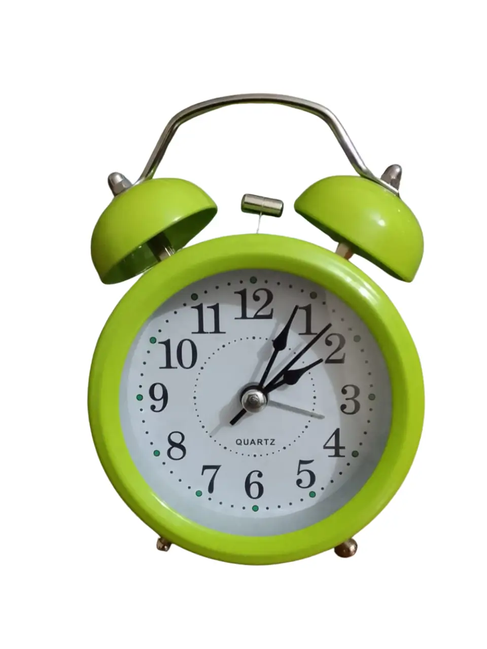 Twin Bell Table Alarm Clock-Lime Green