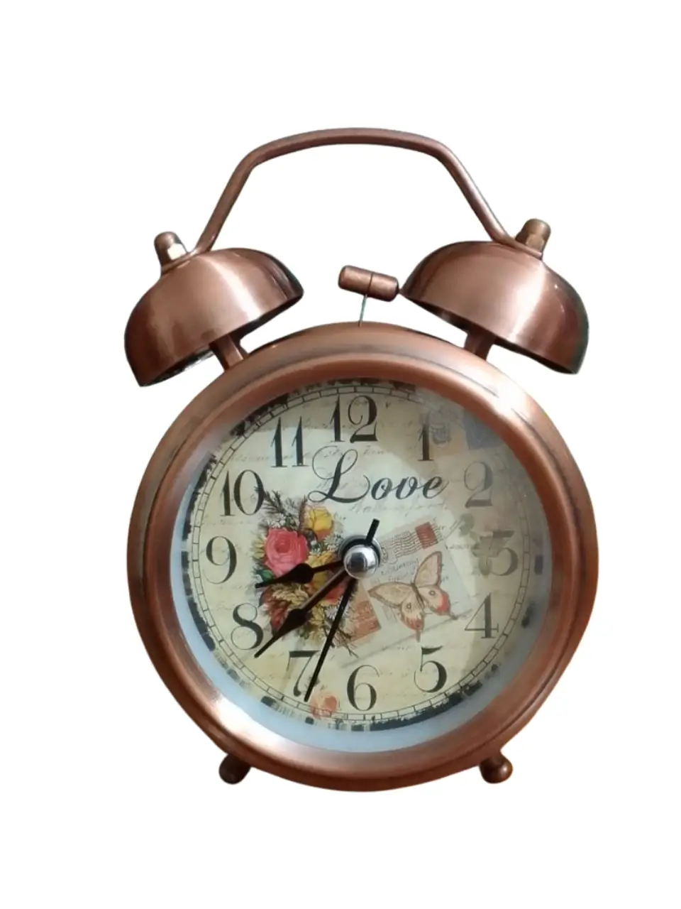 Twin Bell Table Alarm Clock - Rose Gold