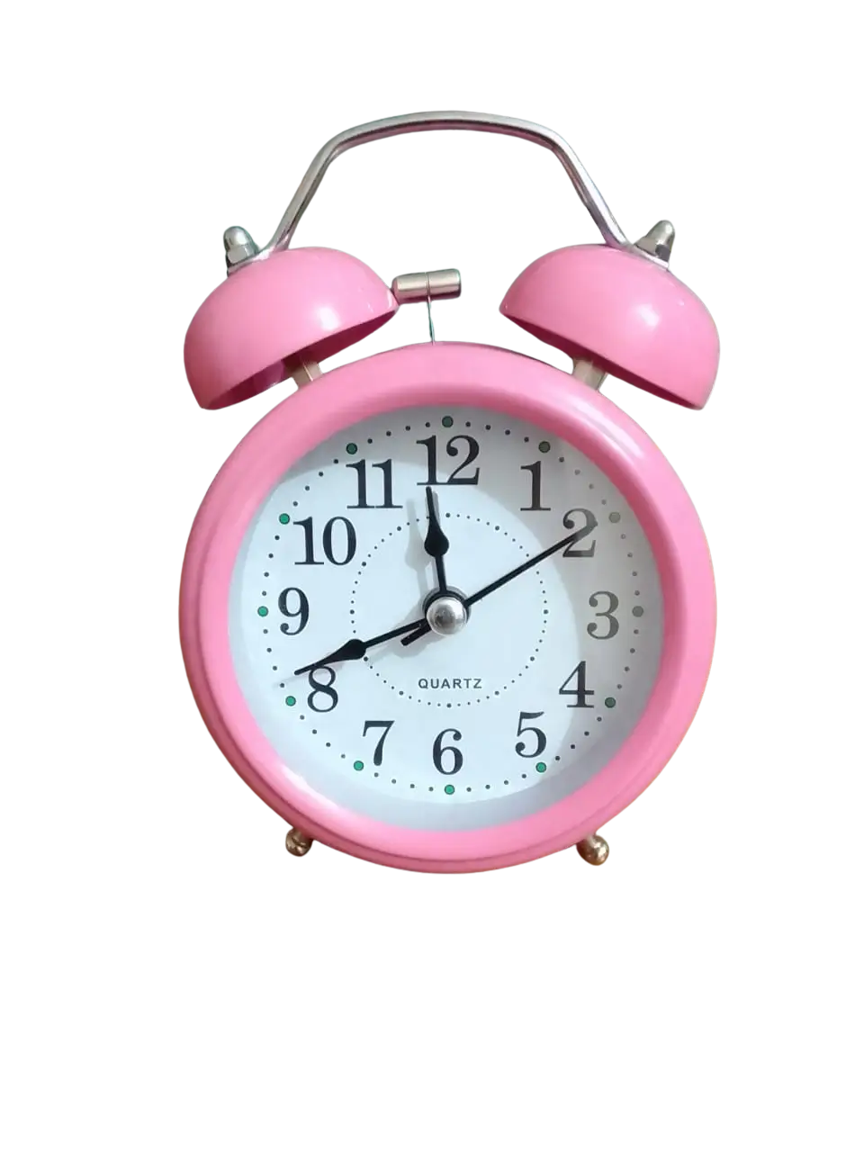 Twin Bell Table Alarm Clock-Pink
