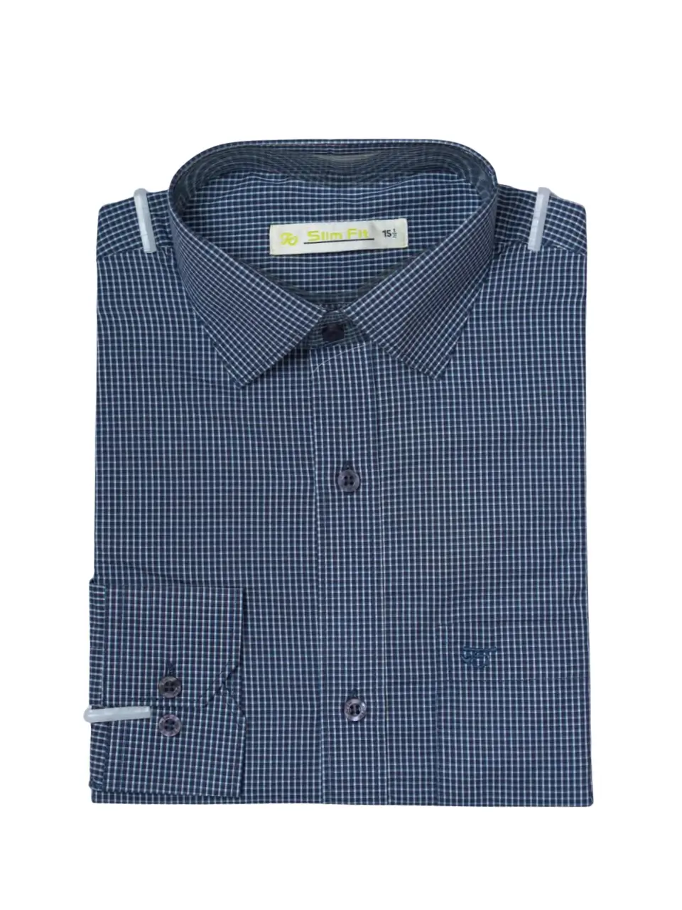 Men's Premium Full Sleeve Check Shirt - Dark Blue