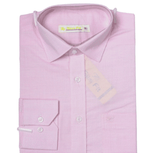 Men's Premium Full Sleeve Check Formal Shirt - Light Pink