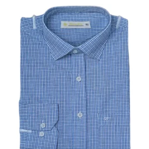 Men's Premium Full Sleeve Check Shirt - Sky Blue