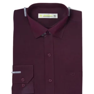 Men's Premium Full Sleeve Solid Formal Shirt - Maroon