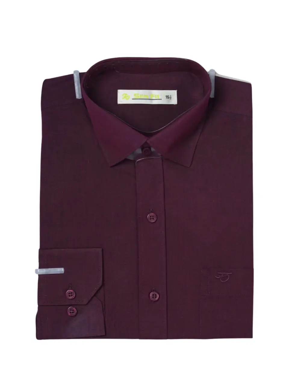 Men's Premium Full Sleeve Solid Formal Shirt - Maroon
