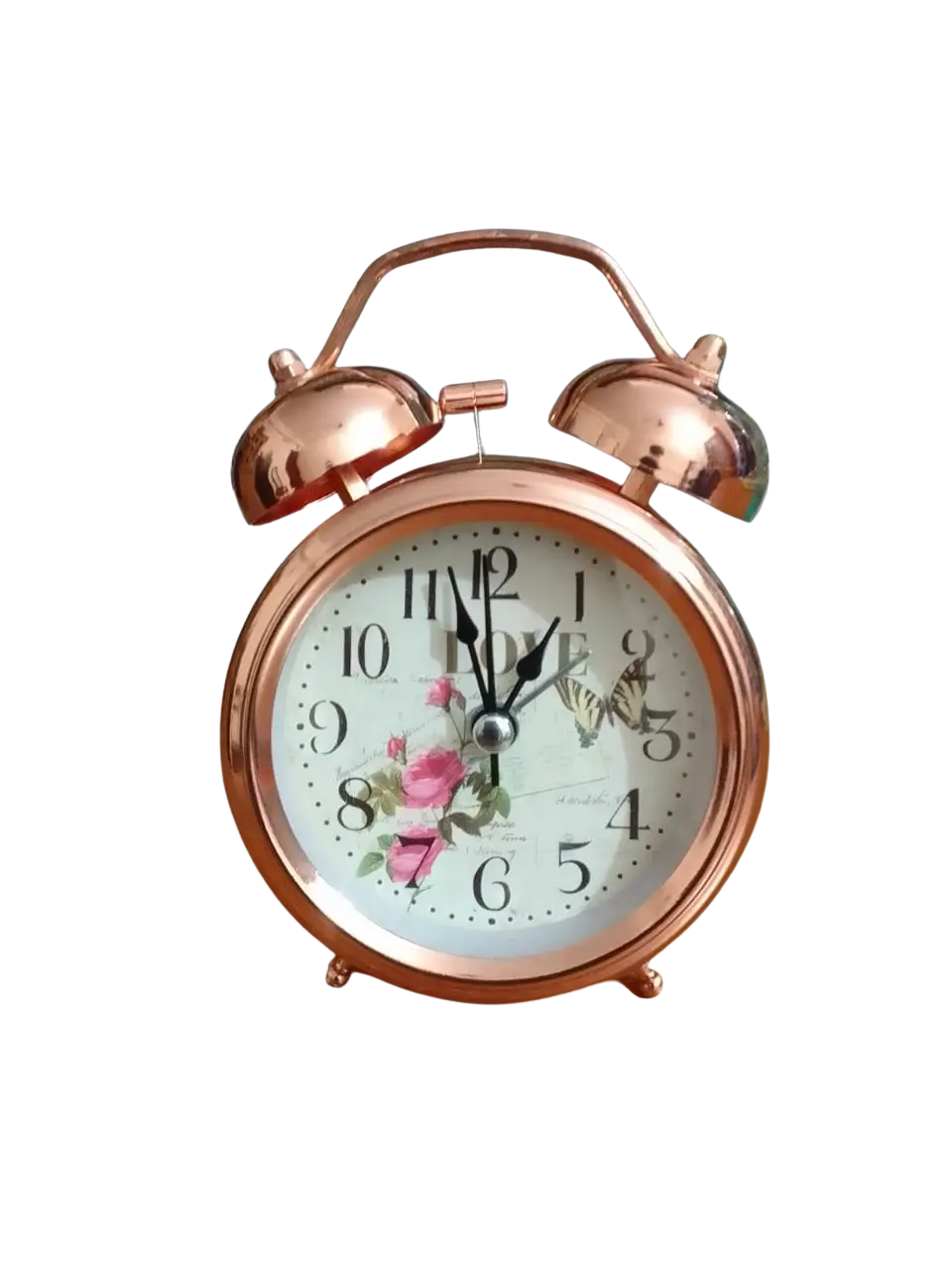 Retro Twin Bell Table Alarm Clock - Bronze