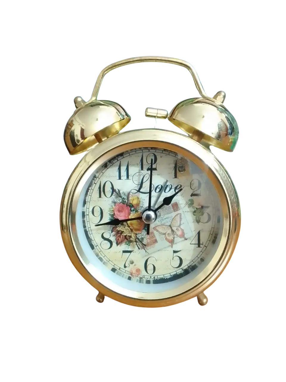 Twin Bell Table Alarm Clock - Golden