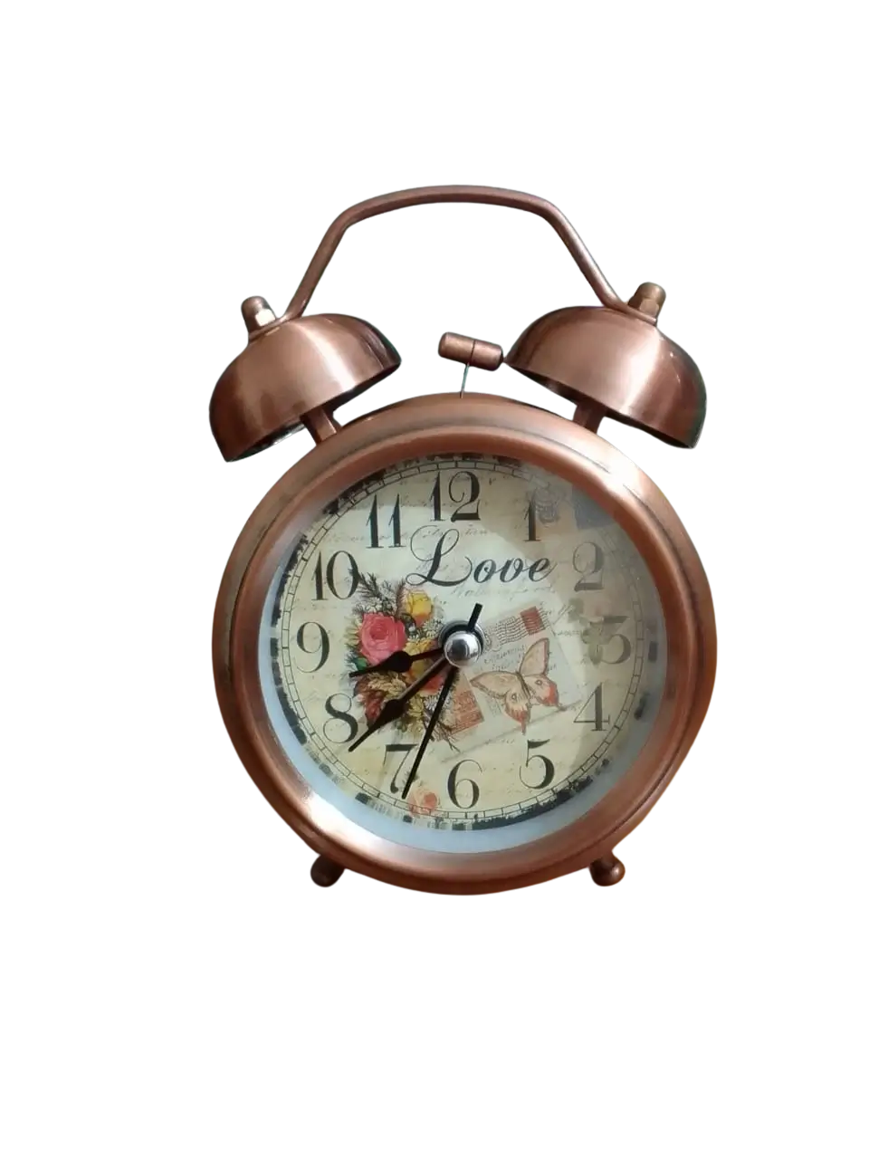 Twin Bell Table Alarm Clock - Rose Gold