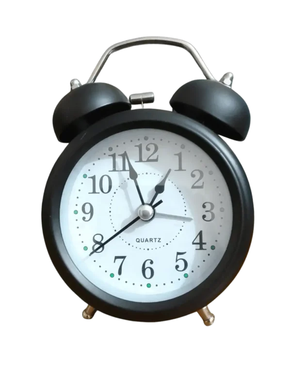 Twin Bell Table Alarm Clock-Black