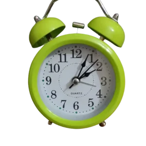 Twin Bell Table Alarm Clock-Lime Green