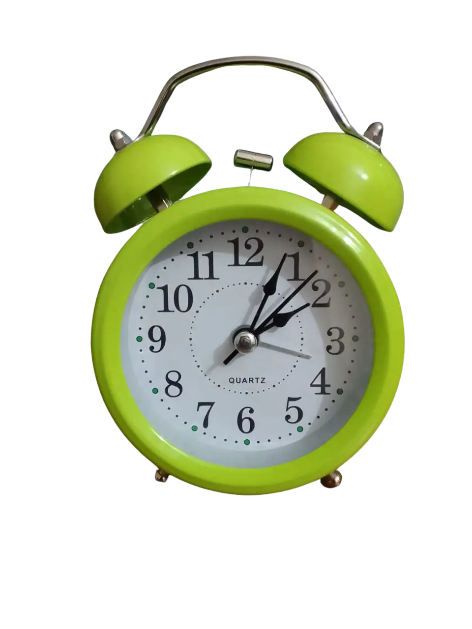 Twin Bell Table Alarm Clock-Lime Green