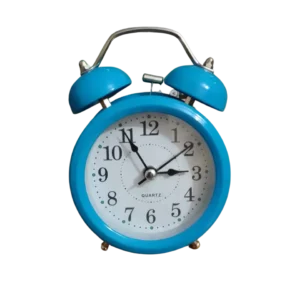 Twin Bell Table Alarm Clock-Turquoise Blue